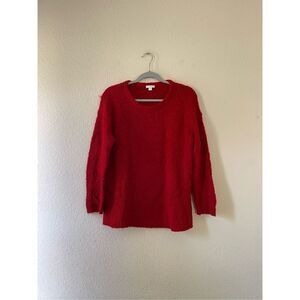Pure jill j jill red fluffy sweater‎ size small